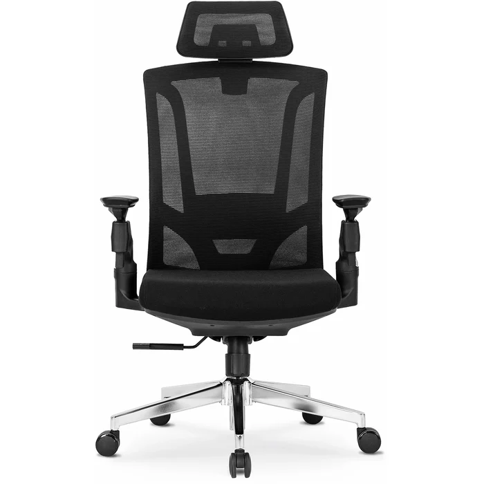 Fotel Biurowy Ergonomiczny Obrotowy WILLY Czarny Nowoczesny