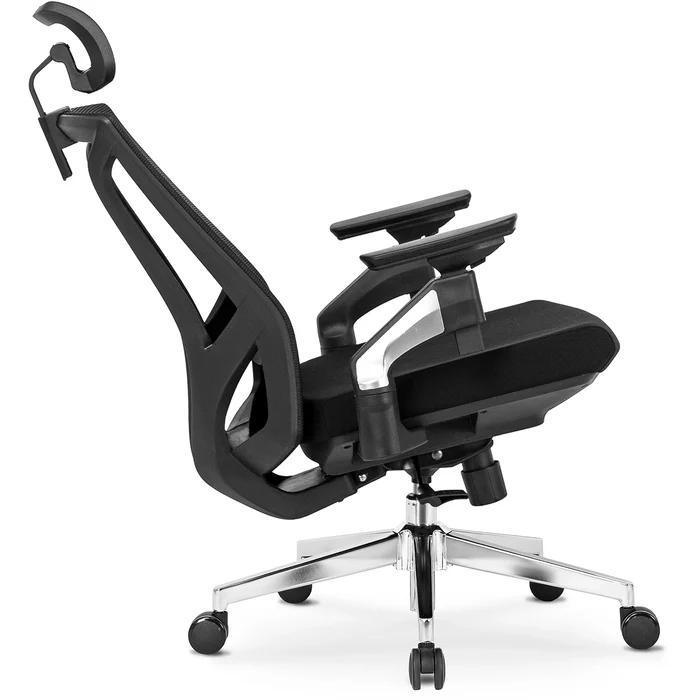 Fotel Biurowy Ergonomiczny Obrotowy WILLY Czarny Nowoczesny