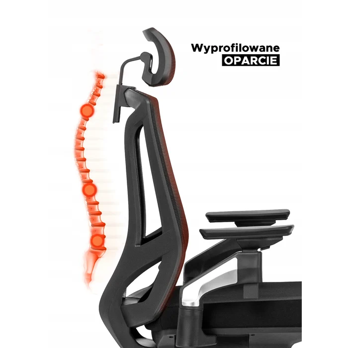 Fotel Biurowy Ergonomiczny Obrotowy WILLY Czarny Nowoczesny