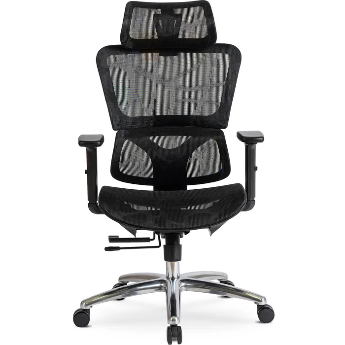 Fotel Biurowy Ergonomiczny Obrotowy ROYAL Czarny Nowoczesny