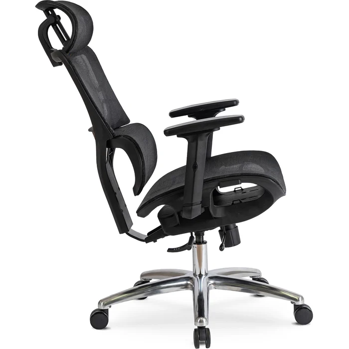 Fotel Biurowy Ergonomiczny Obrotowy ROYAL Czarny Nowoczesny