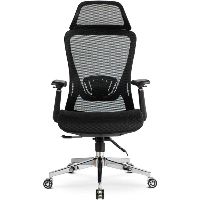 Fotel Biurowy Ergonomiczny Obrotowy LITOS Czarny Nowoczesny