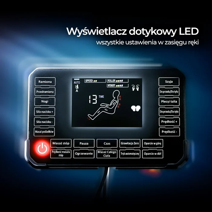 Fotel Masujący VX MAX Wypoczynkowy Relaksacyjny Szary Ekosk&oacute;ra Nowoczesny