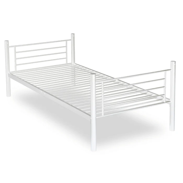 Łóżko Piętrowe Dla Dzieci 90x200 cm RODEZ Metalowe Białe