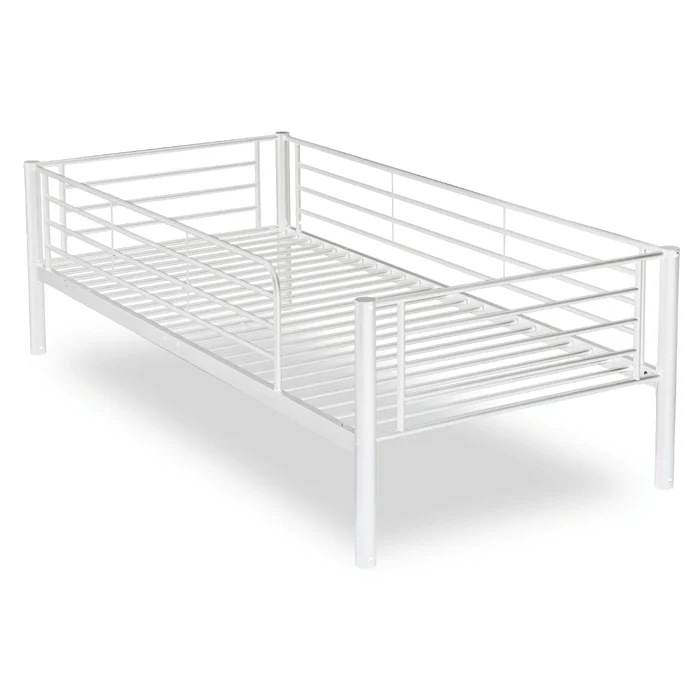 Łóżko Piętrowe Dla Dzieci 90x200 cm RODEZ Metalowe Białe